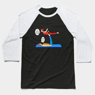 Acroyoga plank press pose Baseball T-Shirt